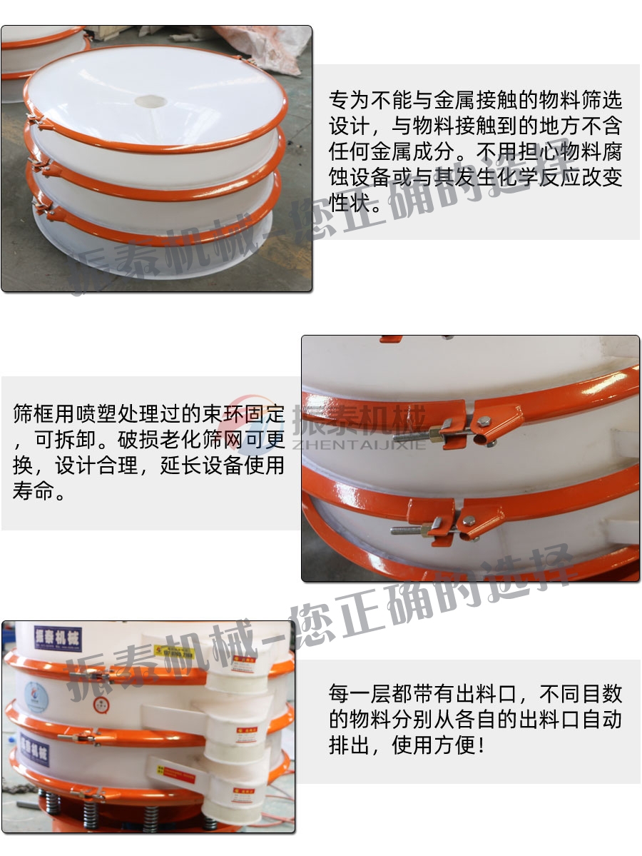 三氧化铝PP全塑料振动筛细节图